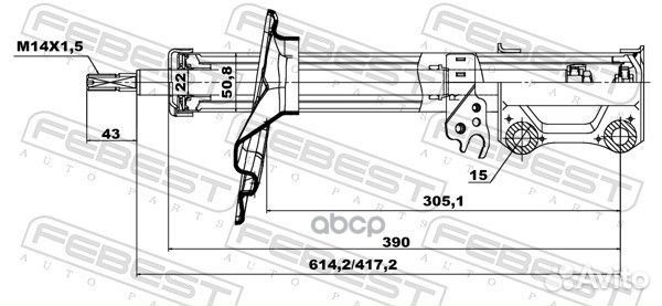 Амортизатор задний правый GAS.twin tube 01660974RR