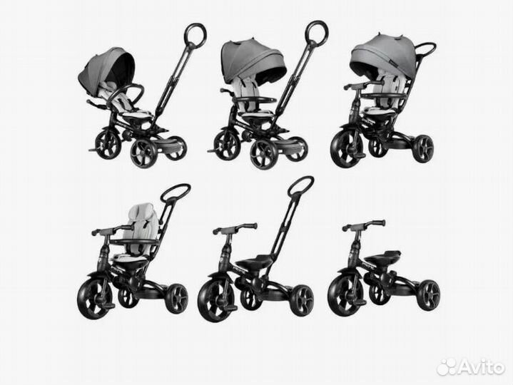 Трехколесный велосипед коляска