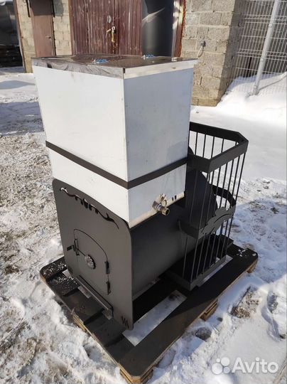 Банная печь Паровозик 600 сетка