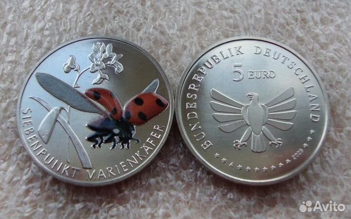Германия 5 евро 2023 г. Насекомые