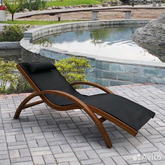 Шезлонг-лежак из сибирской лиственницы 503