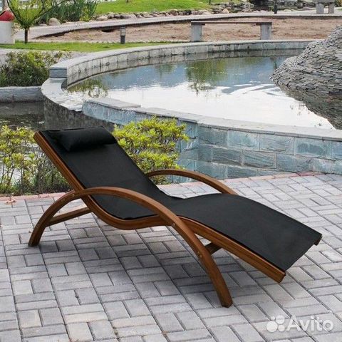 Шезлонг-лежак из сибирской лиственницы 503