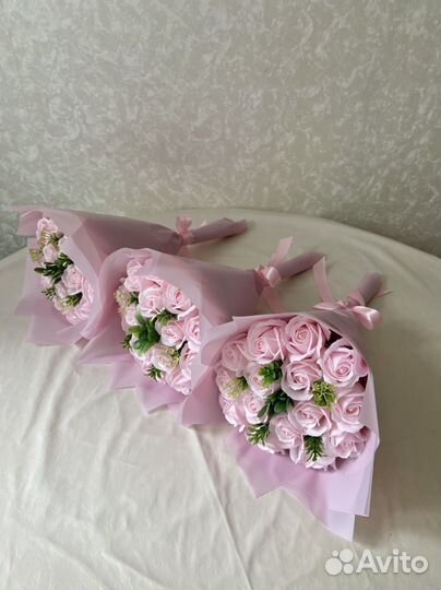 Букет мыльных роз 15 шт