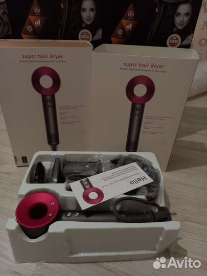 Dyson фен с насадками