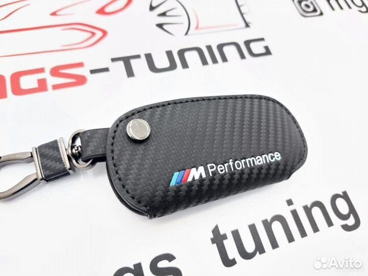 Чехол для ключа BMW черный M-Perfomance стиль 1