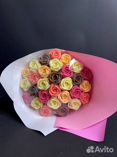 Розы из Бельгийского Шоколада - 29 шт в Букете