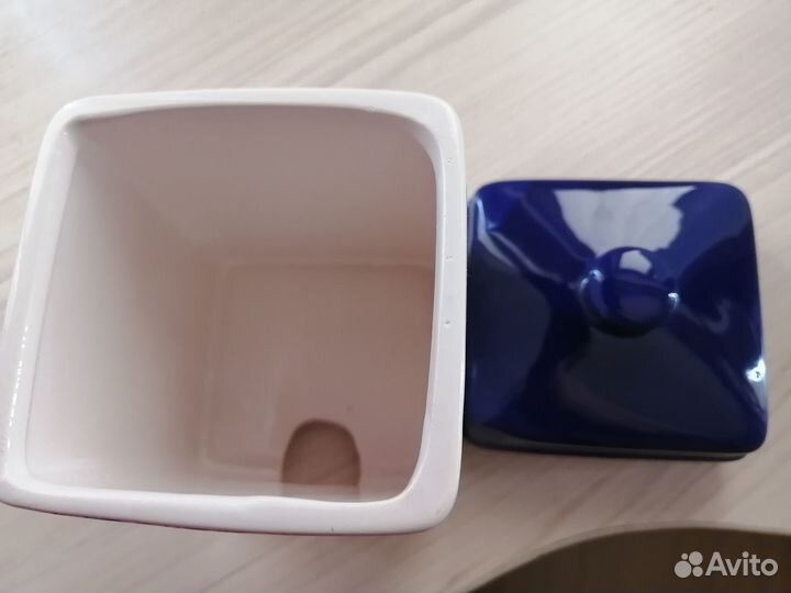 Банка для чайных пакетиков под Гжель