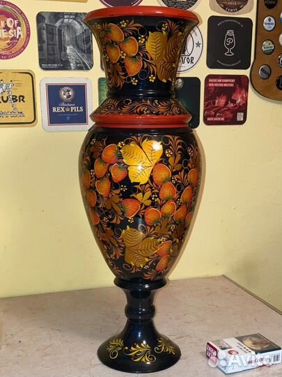 Ваза для цветов хохломская