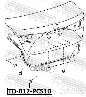 Отбойник крышки багажника toyota camry 06- TD01