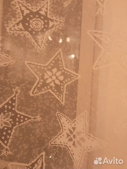 Бронь тюль Икеа Тересе (звезды) 145х242 (подрезаны