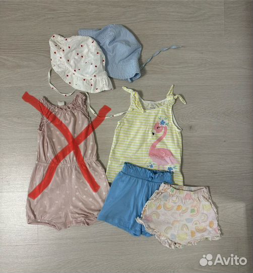 Пакет одежды на лето для девочки 80-86