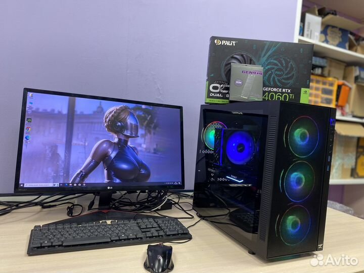 Игровой пк, i5 12400f, RTX 4060Ti, B660M