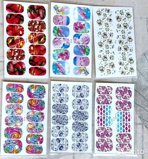 Слайдеры наклейки для ногтей 50 шт