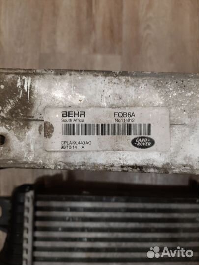 Радиатор интеркулера Range Rover 3.0; 4.4 Diesel