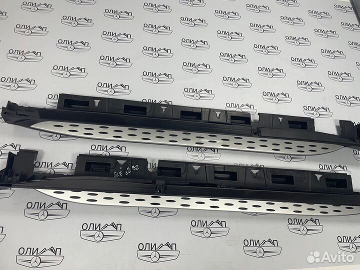 Пороги на Mercedes GLE C292 хром
