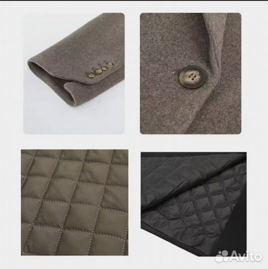 Шерстяной пиджак утепленный