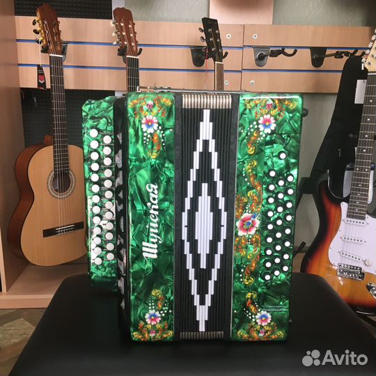 Гармонь Шуйская S32XL широкие басовые кнопки