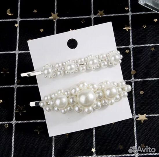 Заколки для волос жемчуг