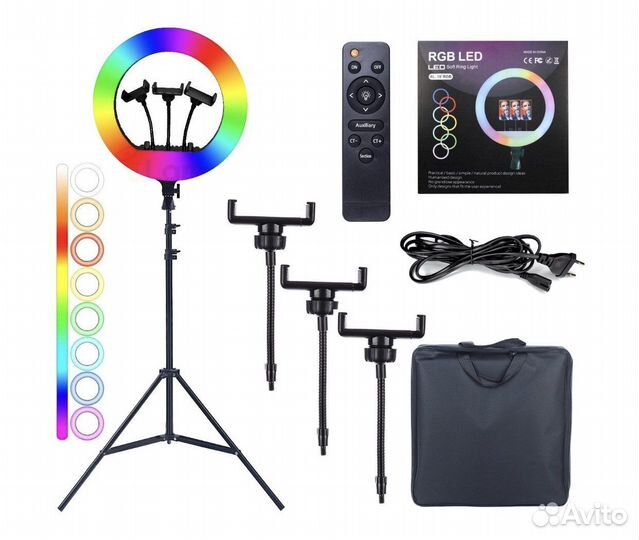 Кольцевая лампа 36 см RGB