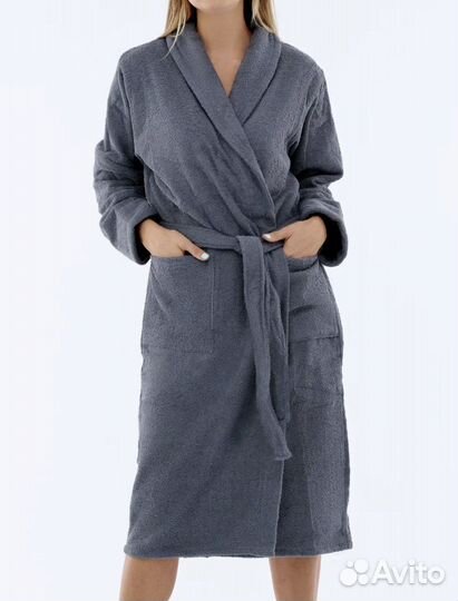 Халат женсктй мужской мохровый хлопок 100