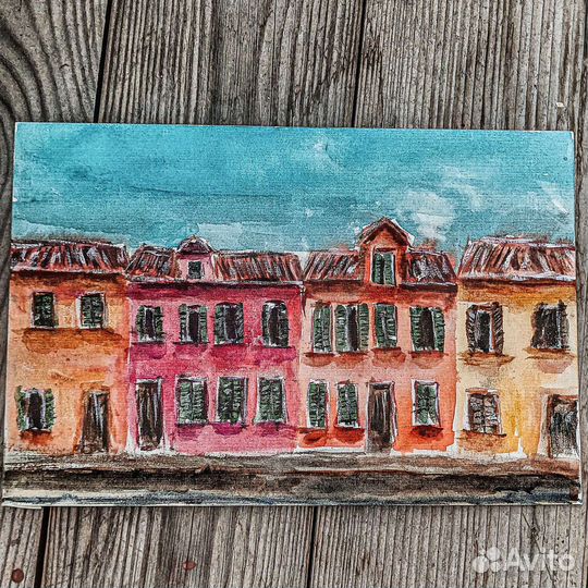 Картина акварель холст