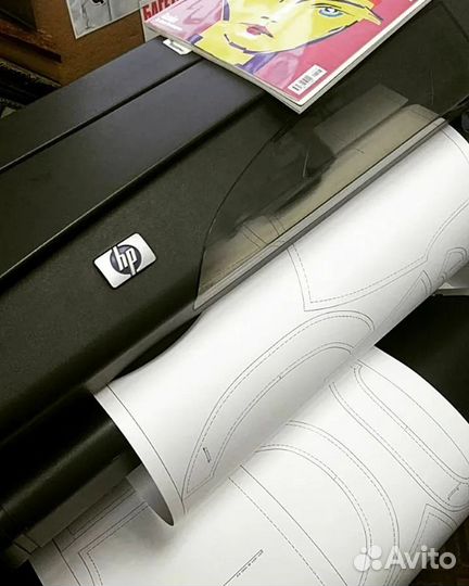 Широкоформатная печать лекал, выкроек, чертежей