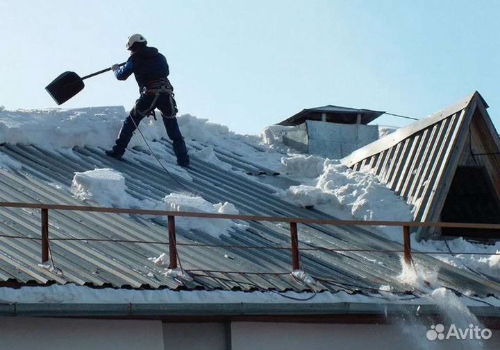 Чистка снега, наледи и сосулек