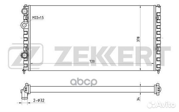 Радиатор охл. дв. VW Passat III IV 93- mk-1052