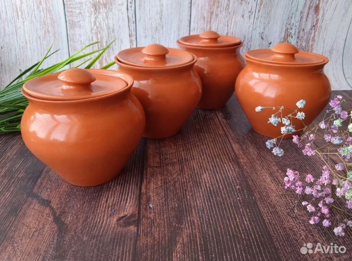 Глиняные горшочки для запекания 400 мл