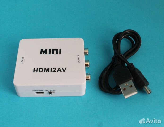 Конвертер (переходник) hdmi на AV 3RCA 3 тюльпана
