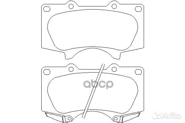 Колодки тормозные дисковые перед 0446535290 toyota