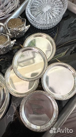 Подставки под стаканы серебрение
