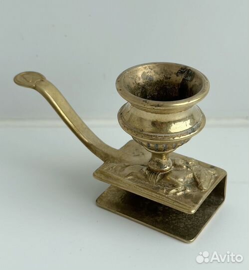 Подсвечник с ручкой. Бронза. Франция