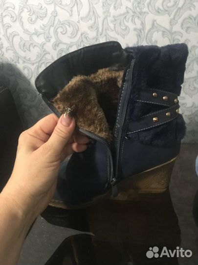 Ботинки р 36-37 синие
