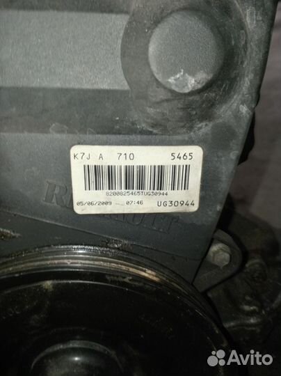 Двигатель Renault Logan 2009 K7J