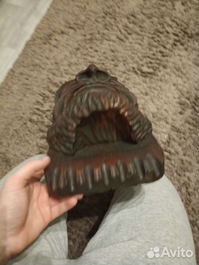 Маска светильник из дерева