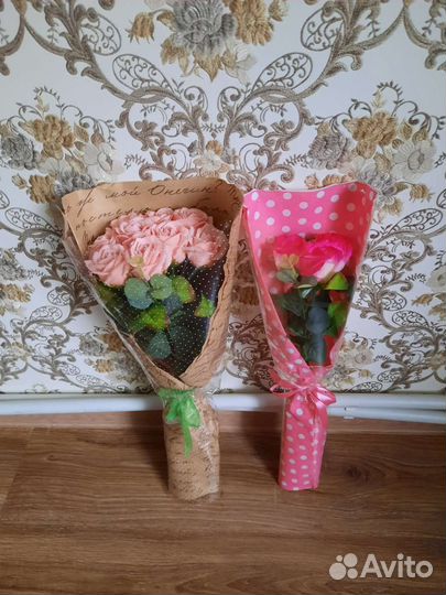 Букет из мыльных роз