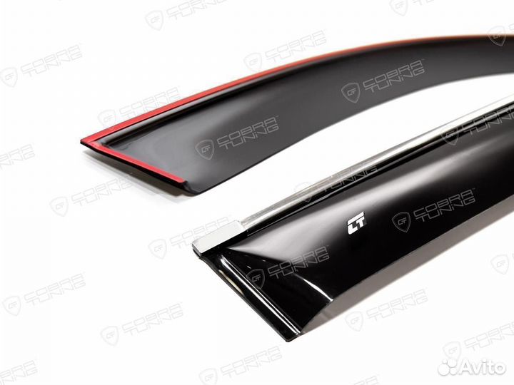 Дефлекторы окон Toyota Land Cruiser J76 5D хром