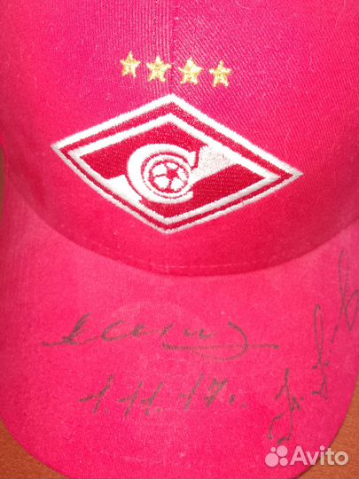 Бейсболка фк Спартак Москва с автографом