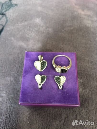 Серебряный набор, комплнкт украшений