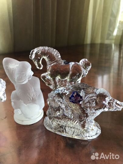 Хрустальные фигурки животных