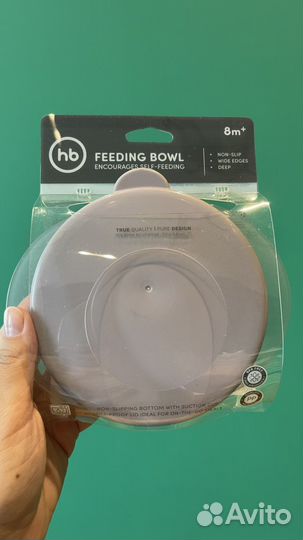 Тарелка happy baby на присоске, с крышкой