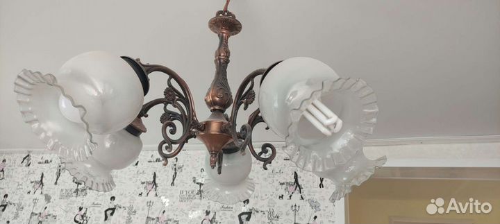 Люстра потолочная антиквариат