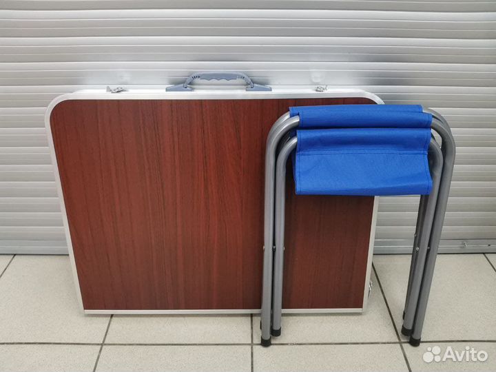 Стол туристический складной 60х90см + 2 стула