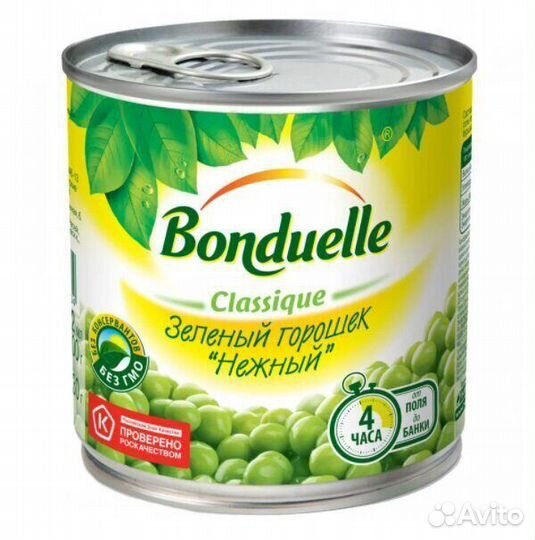 Горошек Bonduelle Зелёный Нежный 200г Bonduelle