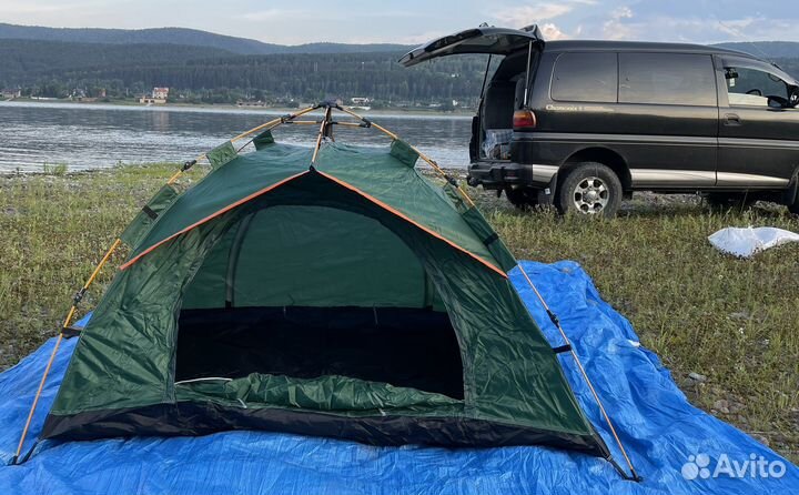Палатка автомат 2-3х местная зеленая