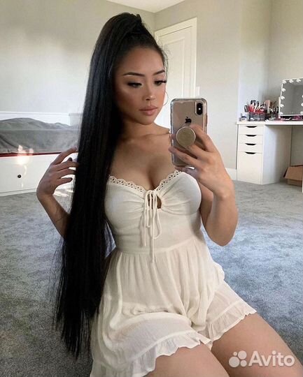 Накладной хвост шиньон из термоволокна