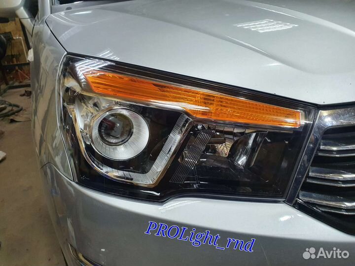 Тюнинг оптики фар и света SsangYong