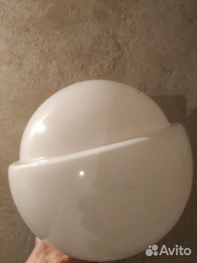 Новые плафоны СССР большие белое матовое стекло