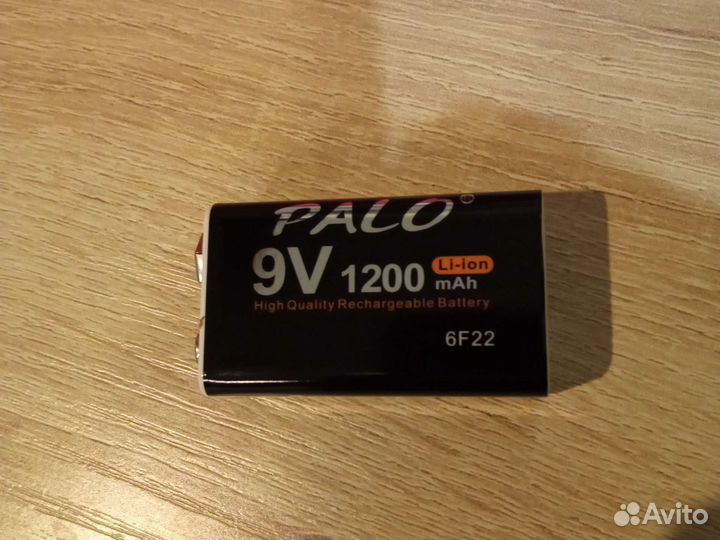 Аккумуляторная батарейка крона Palo 9V